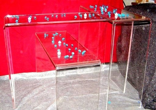 Custom Made The Waterfall Console Table - Desk Lucite / Acrylic