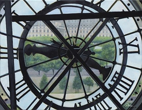 Custom Made Two Forty At The Orsay (Paris, France) Oil Painting By Dru Marie Robert - (21