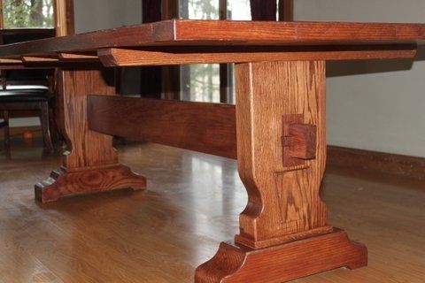 Custom Made Trestle Style Dining Table