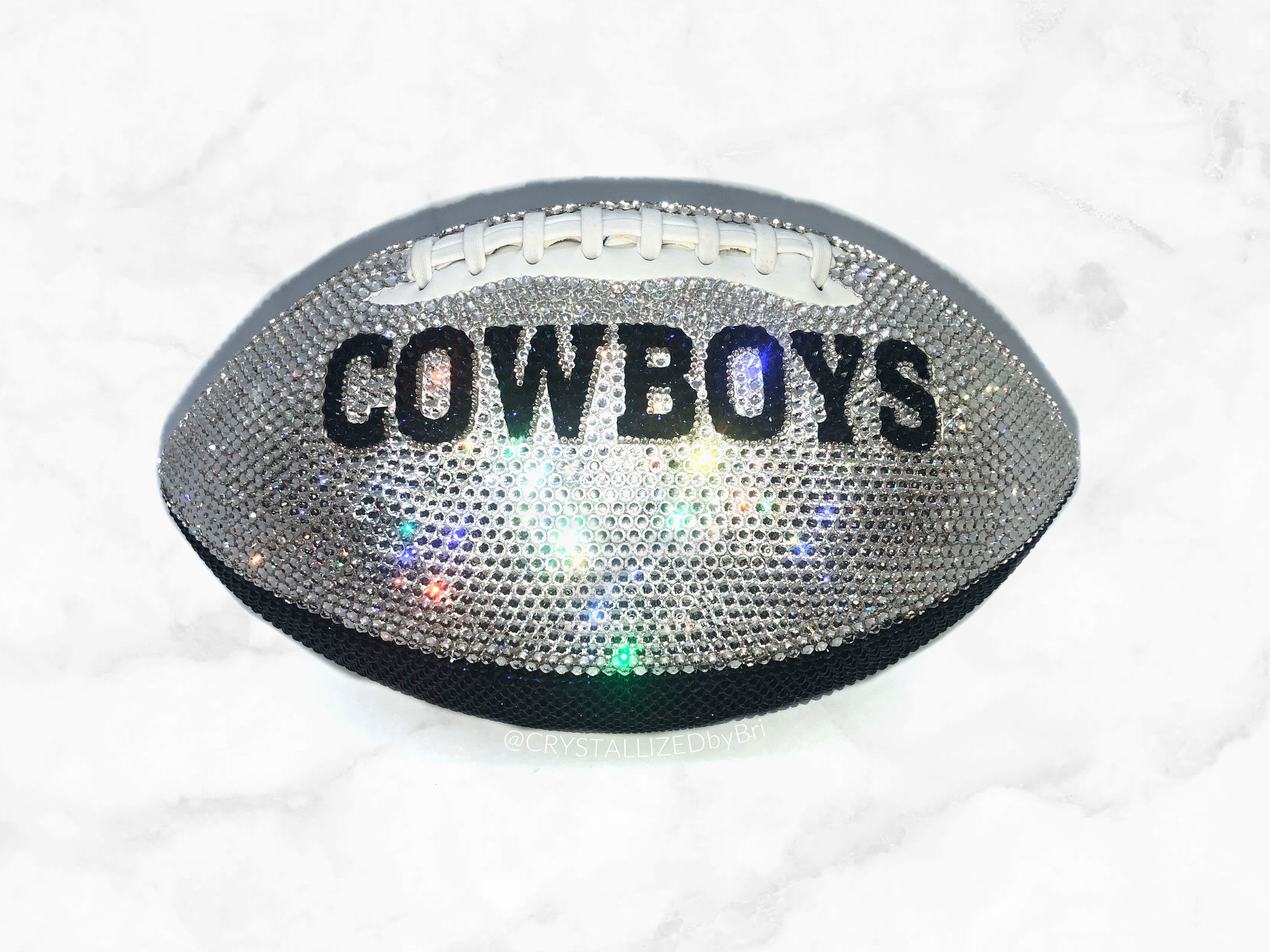 Buy Hand Made Dallas Cowboys Crystallized Football Full Size Nfl Bling
