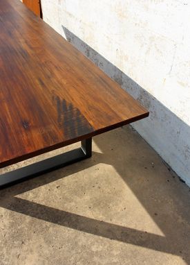 Custom Made Pecan Conference Table And Desk