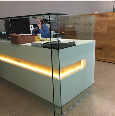 Buy A Custom White Lacquer Reception Desk Made To Order From