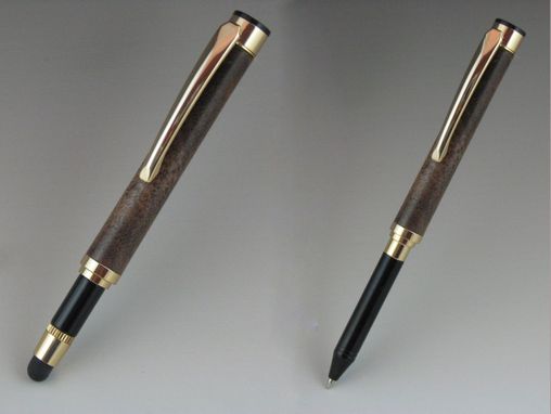 Custom Made Touch Stylus With Flip Mini Pen, Exotic Wood Body