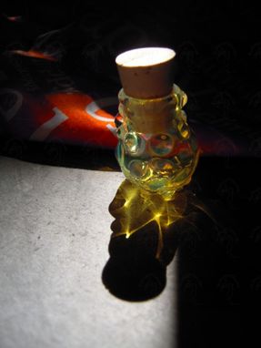 Custom Made 1.5" Micro Cache Glass Vial With Cork - Stash Jar - Herb Jar - Oil, Ashes, Perfume - Silver Fumed