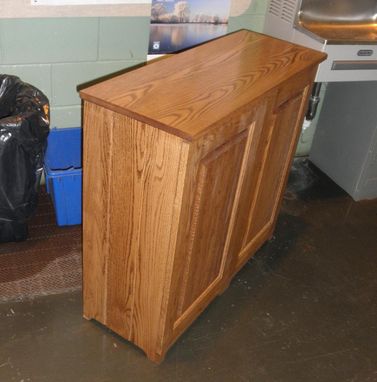 Custom Made 2 Bin Trash/ Recycling Cabinet