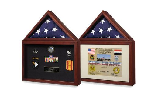 Custom Made Air Force Flag And Medal Display Box- Shadow Box
