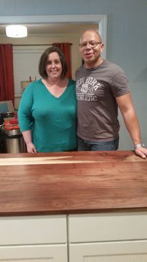 Custom Made Solid Walnut Counter Top With Burl