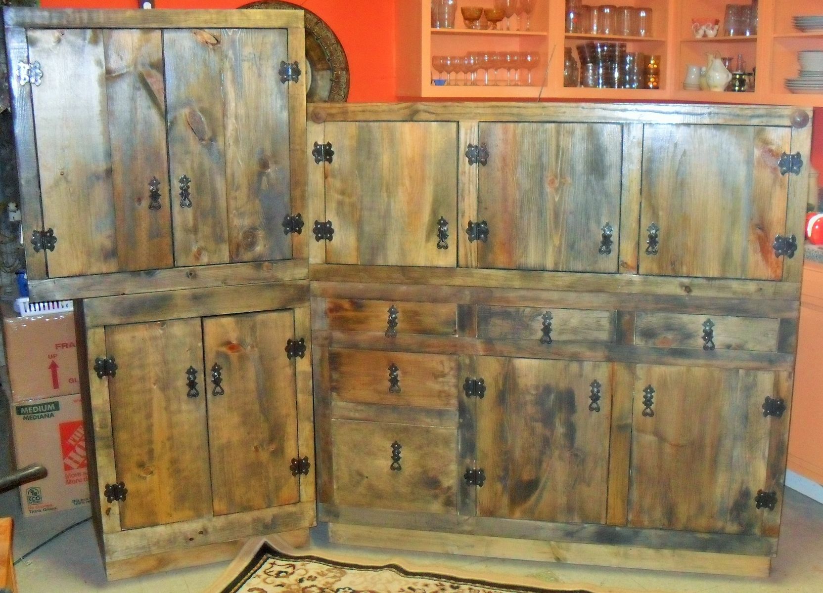 rustic cabinet for dining room