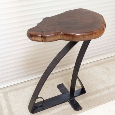 Custom Made Urban Industrial Side Table, End Table, Accent Table