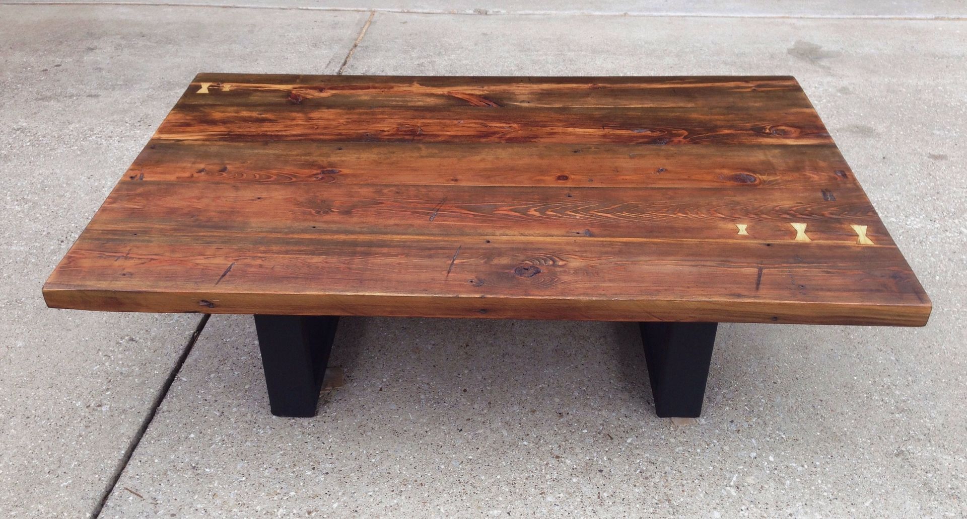 Buy Custom Reclaimed Pine Wood Coffee Table, made to order from callum