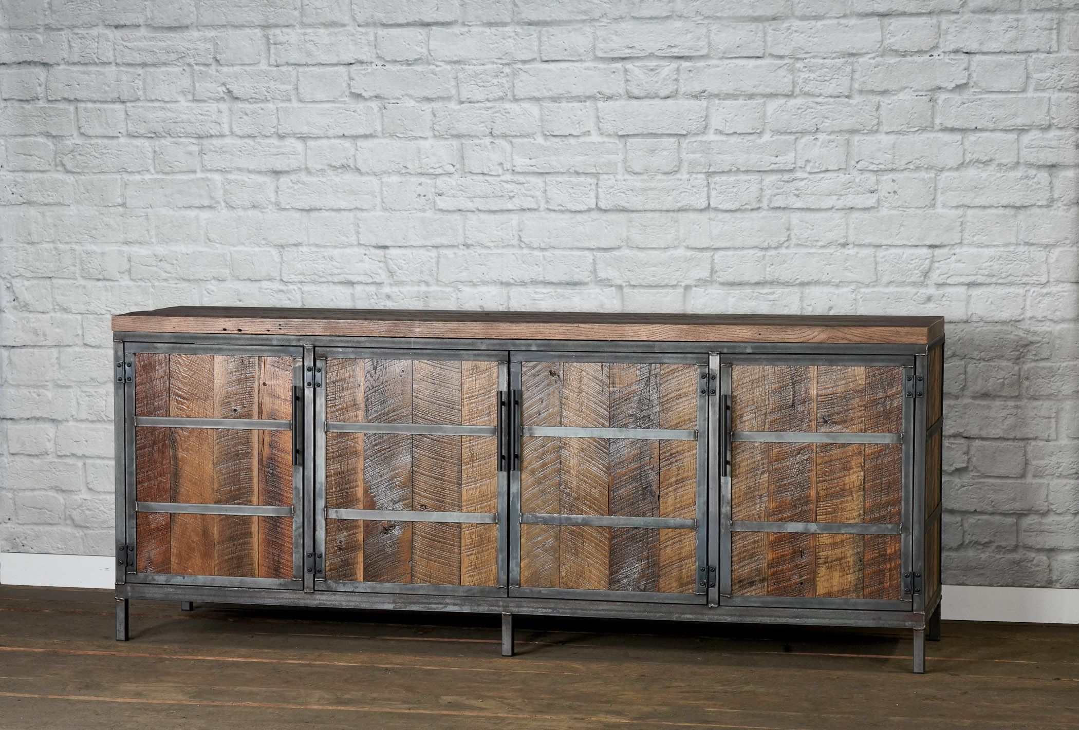 Buy Custom Farmhouse Style Credenza, Reclaimed Wood Media Console