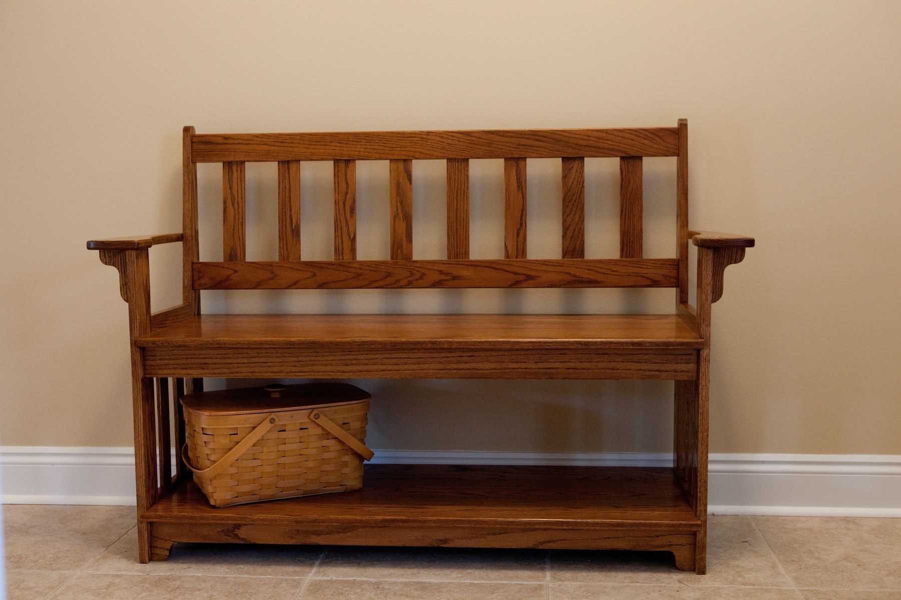Custom Made Entryway Bench By Vintage Woodworks Of Navarre