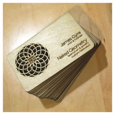 Custom Made Wooden Business Cards