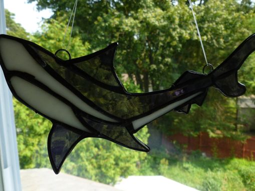 Custom Made Custom Shark Stained Glass Light Catcher