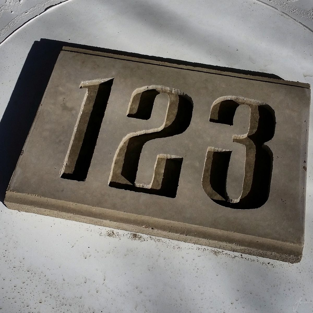 Custom Made Address Plaques by Taylor House Concrete / Sonoraset