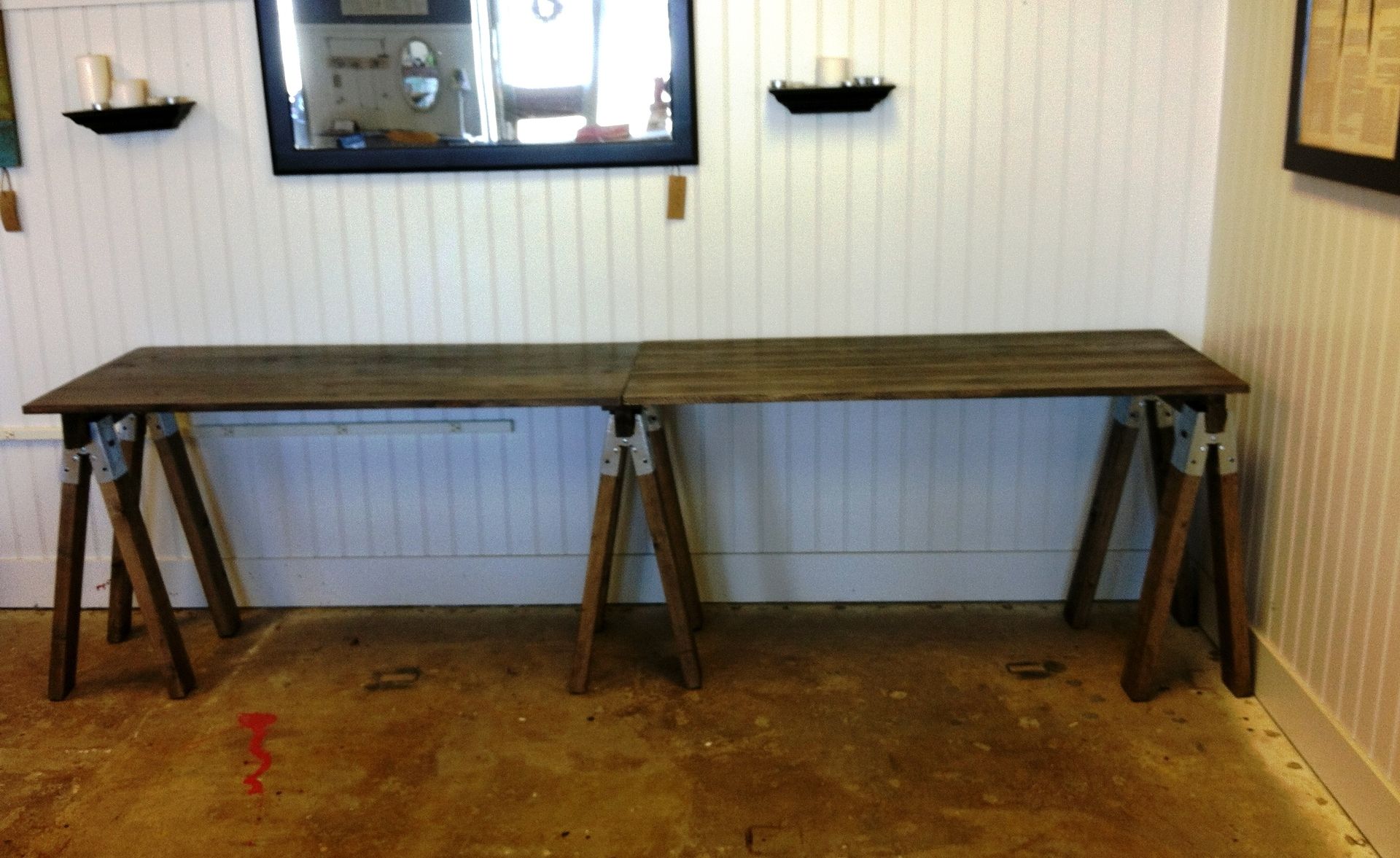 Hand Made Sawhorse Desk By Sb Designs