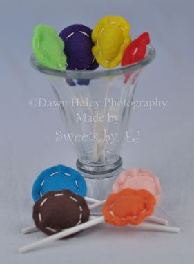Custom Made Eight Multi-Colored Felt Lollipops "Sweet Cheeks Suckers''