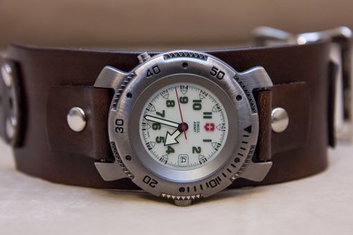 Custom Made Leather Cuff Watch Bracelet
