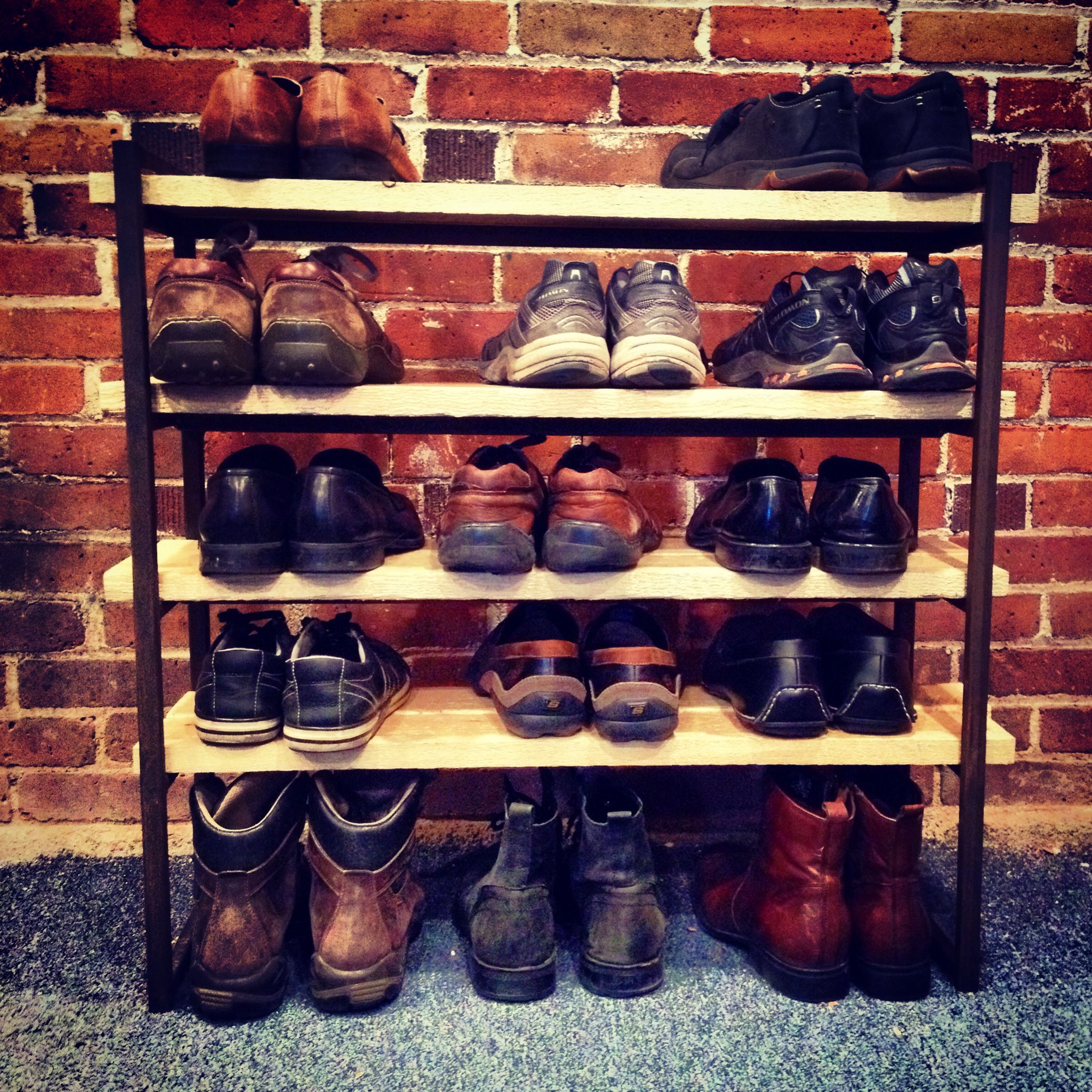 Custom Made Shoe Rack by Edison Metalworks