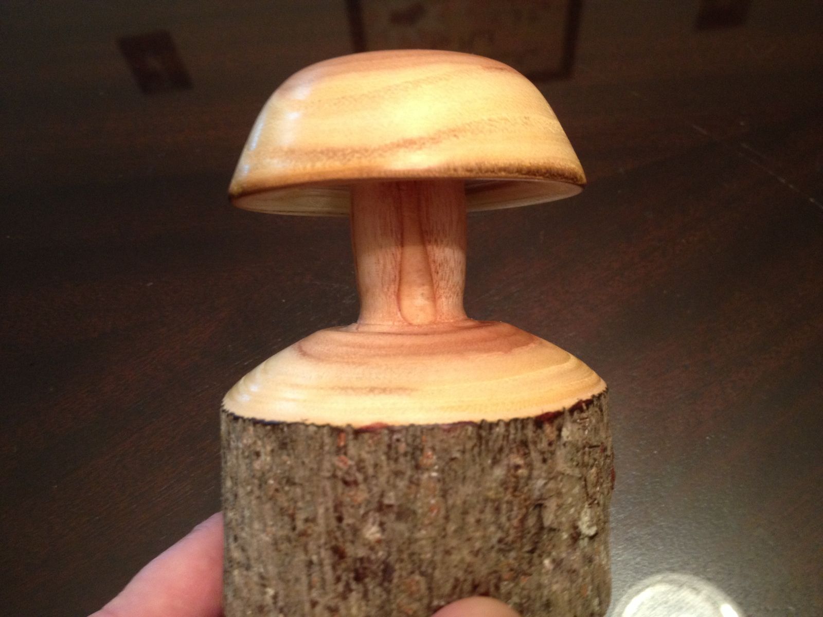 Handmade Custom Hand Turned Wooden Mushroom by NC WOOD ART 