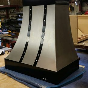 Custom Range Hoods Custommade Stainless Steel And Black Strap Range Hood By Nathan Lane