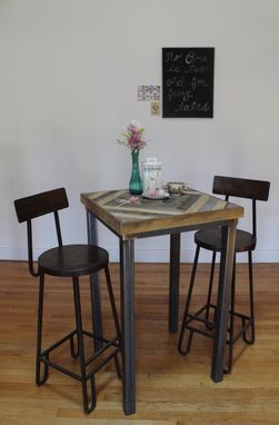 Custom Made Reclaimed Wood Pub And Kitchen End Table