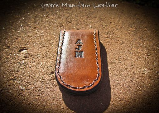 Custom Made Personalized Leather Magnetic Money Clip/Holder