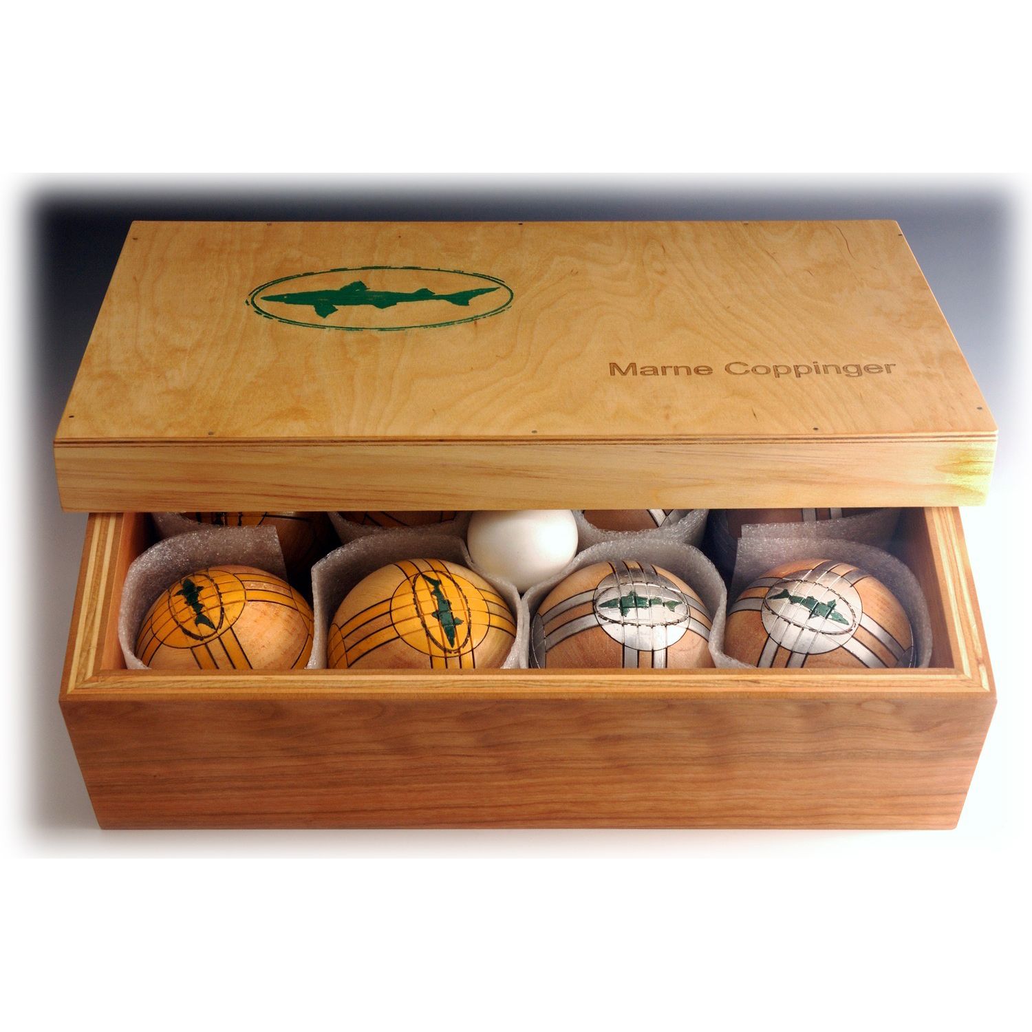 Hand Crafted Bocce Sets With Painted Balls by ShopDog Turnery
