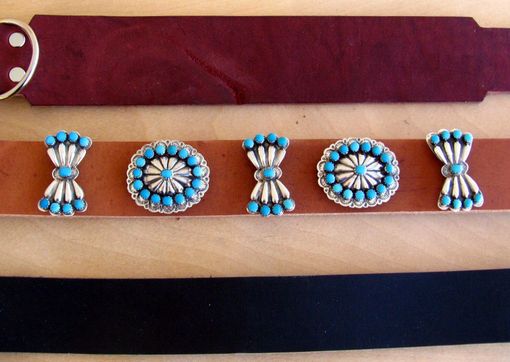 Custom Made Vintage Authentic Native American Turquoise And Silver Dog Collar.