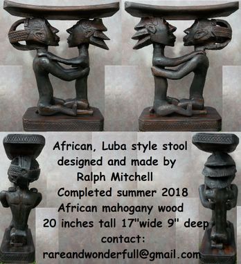 Custom Made African Luba Buli Master Style Sculpture