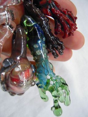 Custom Made "Thing" Inspired Ruby Glass Zombie Arm Pendant - Heady Focal Bead - Charm