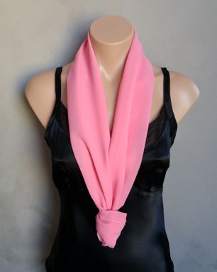 Custom Made Pink Chiffon Scarf