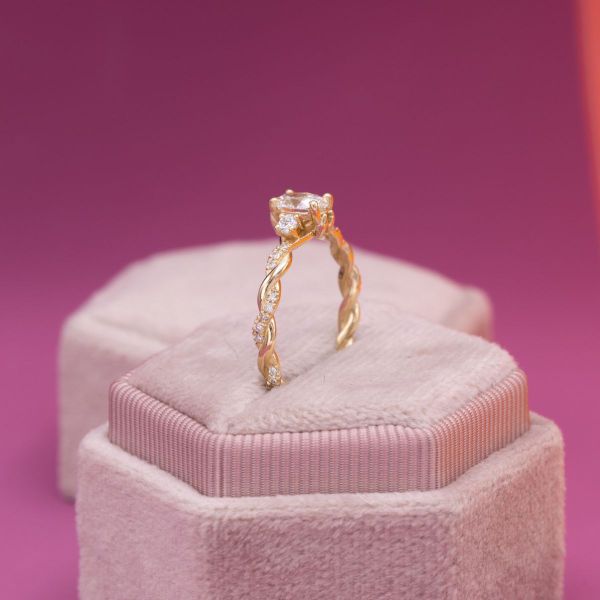 10k yellow gold engagement ring.