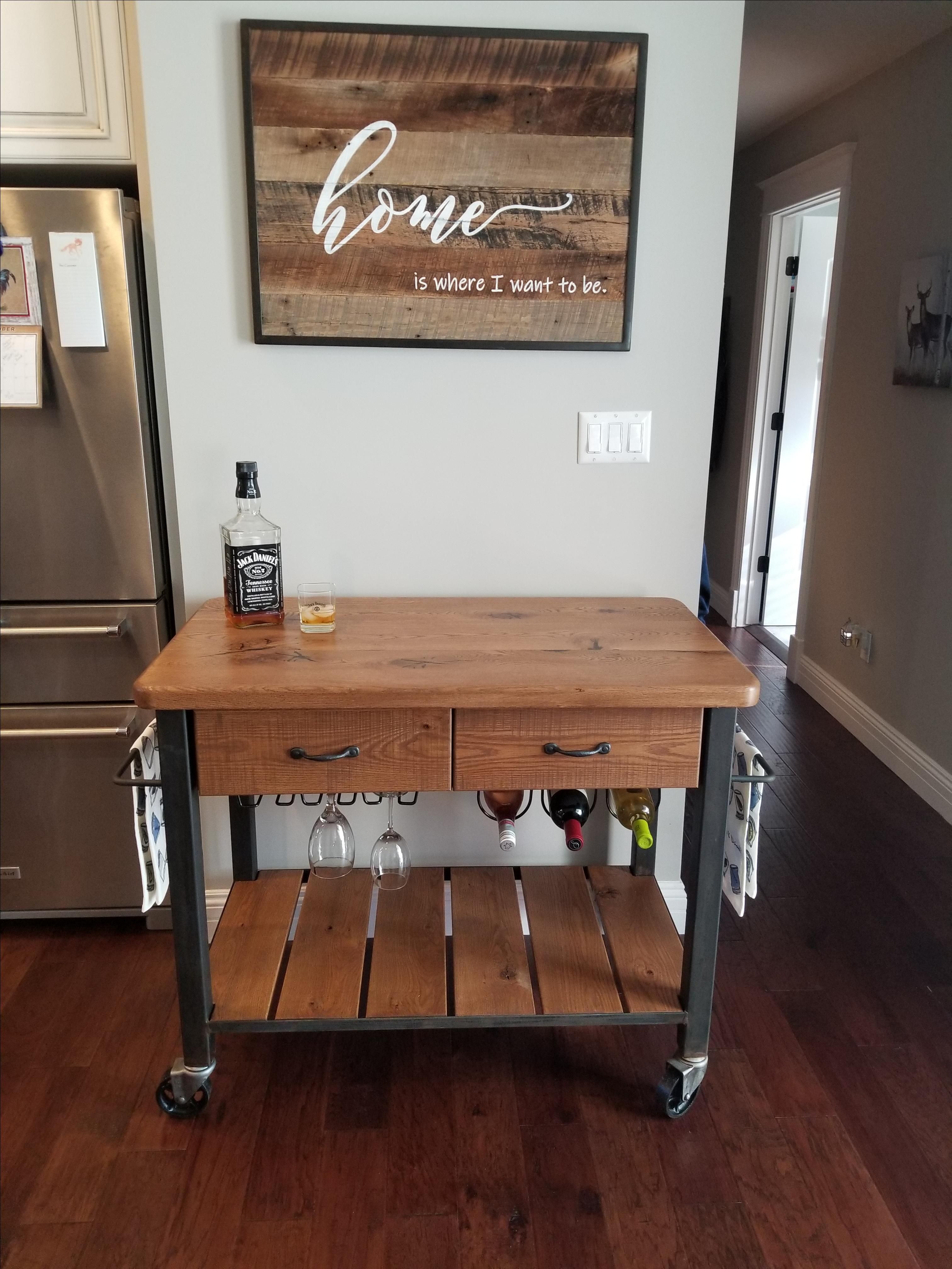 Buy Custom Made Bar Cart And Kitchen Island, made to order from Deer
