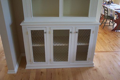 Custom Made Painted Bookcases With Motawi Tiles