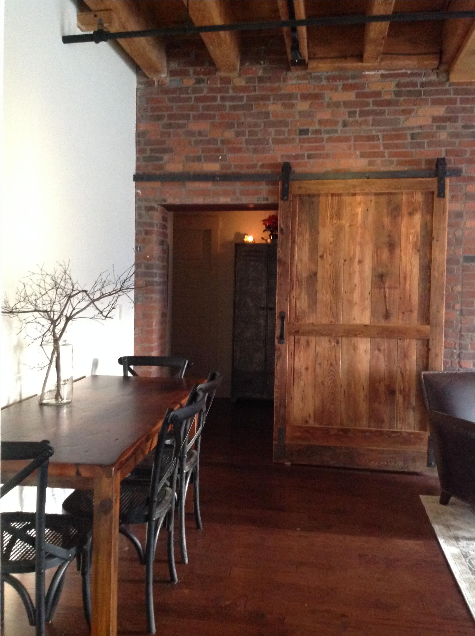 Hand Crafted Reclaimed Wood Barn Door / Room Divider by Rustique, LLC