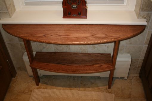 Custom Made Oak Bathroom Table