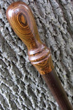Custom Made Walking Cane/ Walking Stick - Bocote And Wenge Wood