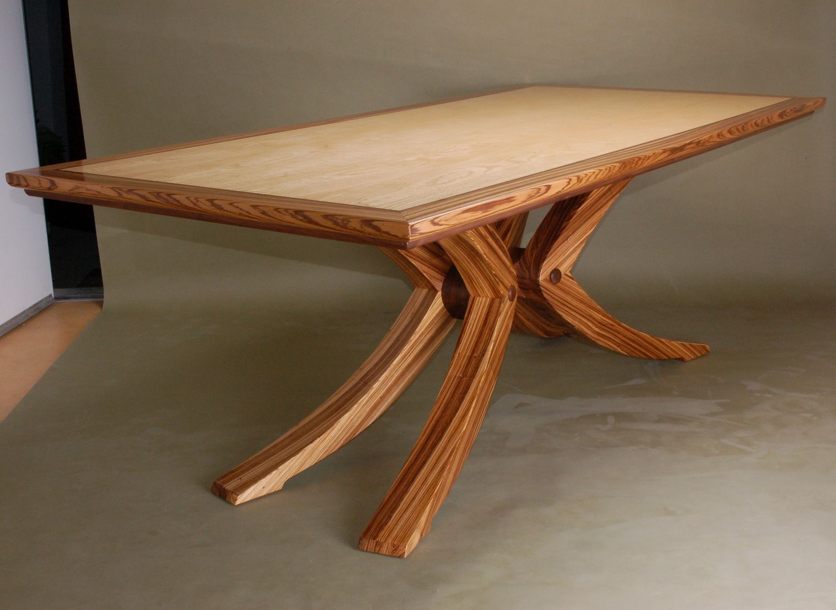 Custom Zebrawood Dining Table By Stark Furniture Custommade Com Custom Made Zebrawood Dining Table