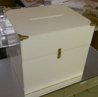 Custom Made White Acrylic Gift Box / Money Box - Hand Crafted Custom Made