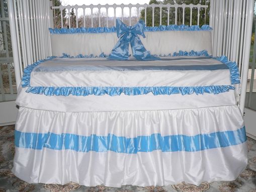 Custom Made Nursery Bedding In Faux Silk