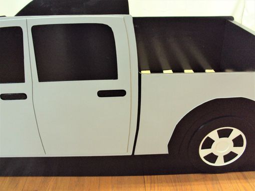Custom Made Pickup Truck Twin Kids Bed Frame - Handcrafted - Truck Themed Children's Bedroom Furniture