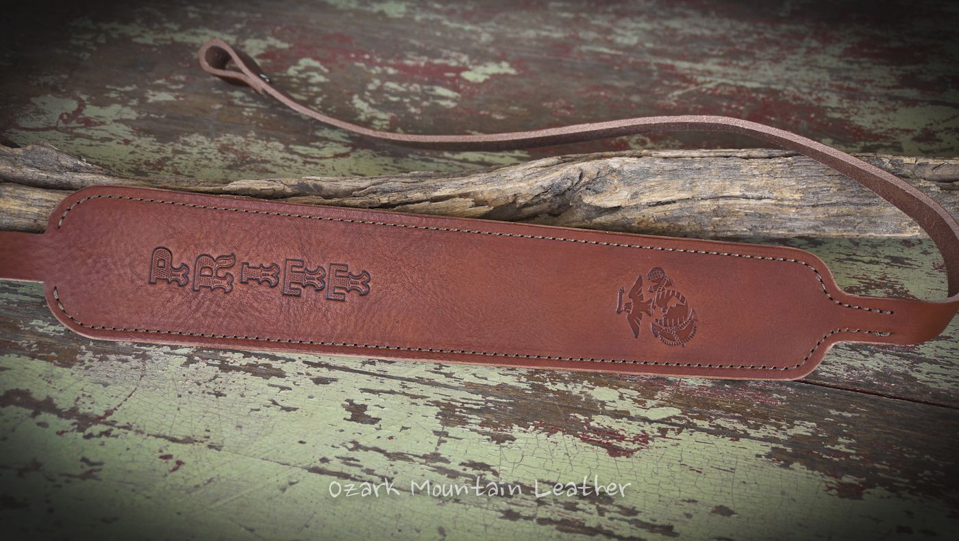 Buy Hand Made Custom Leather Rifle Sling, made to order from Ozark ...