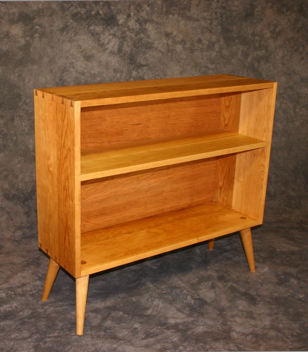 Simple Bookcase, Cherry & Walnut Wood