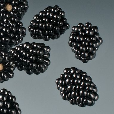 Custom Made Realistic Glass Blackberry Sculptures, Life-Sized