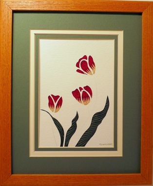 Custom Made Flowers - Jack In The Pulpit Quilled Framed Wall Art New Hampshire Garden Flowers
