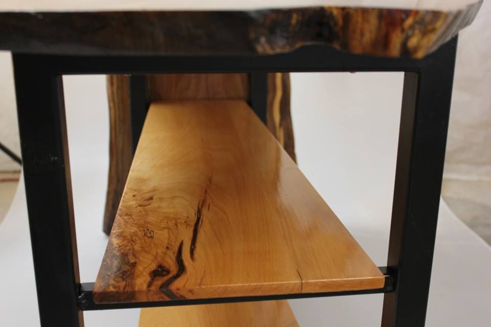 Custom Waterfall Edge Side Table by Hamilton & Crosby Fine Woodworks
