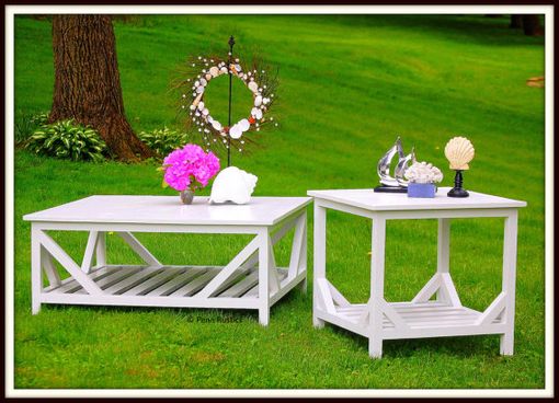 Custom Made Beaches Rustic Coffee And Side Table Set