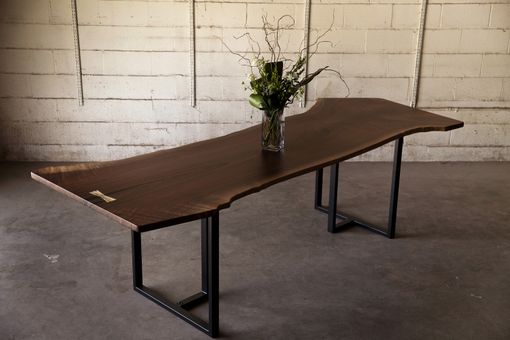 Custom Made Live Edge Black Walnut Dining Or Conference Table