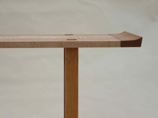 Custom Made Cherry + Curly Maple Console Table